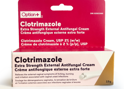 Option+ Crème antifongique externe extra-forte au clotrimazole | 15 g