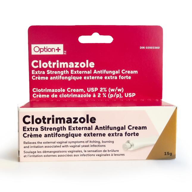 Option+ Crème antifongique externe extra-forte au clotrimazole | 15 g