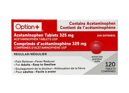 Option+ Acetaminophen Tablets 325 mg, Regular | 120 Tablets