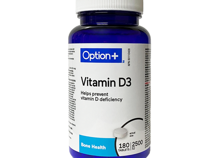 Option+ Vitamin D 2500IU | 180 Tablets
