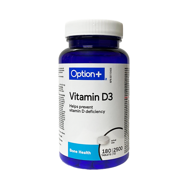 Option+ Vitamine D 2500UI | 180 comprimés