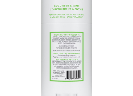 NATIVE - Aluminum Free Deodorant, Cucumber & Mint | 75 g