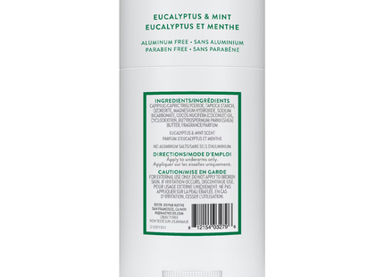 NATIVE - Aluminum Free Deodorant, Eucalyptus & Mint | 75 g