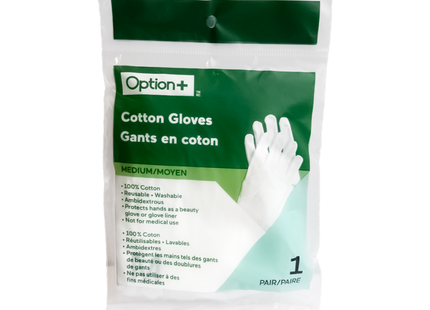 Option+ Cotton Gloves, Medium | 1 Unit