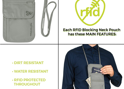 Travelon - RFID Blocking Undercover Neck Pouch
