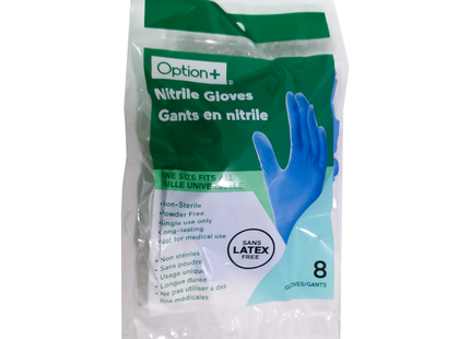 Option+ Disposable Nitrile Gloves | 8 Gloves