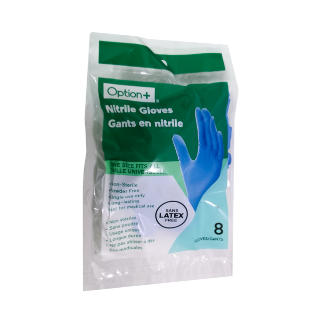 Option+ Disposable Nitrile Gloves | 8 Gloves