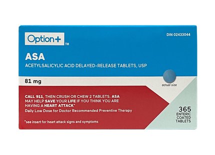 Option+ ASA USP 81 MG | 365 comprimés