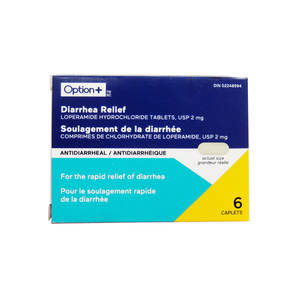 Option+ Diarrhea Relief 2mg | 6 Caplets