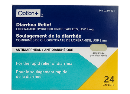 Option+ Diarrhea Relief, Antidiarrheal | 24 Caplets