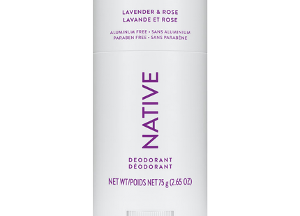 NATIVE - Aluminum Free Deodorant, Lavender & Rose | 75 g