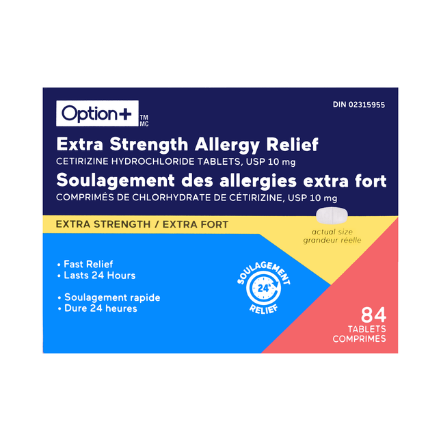 Option+ Extra Strength Allergy Relief | 84 Tablets