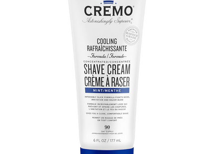 Cremo - Crème à raser concentrée formule rafraîchissante - Menthe | 177 ml