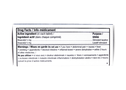 Option+ Stimulant Laxative Bisacodyl Tablets USP 5 mg | 30 Tablets