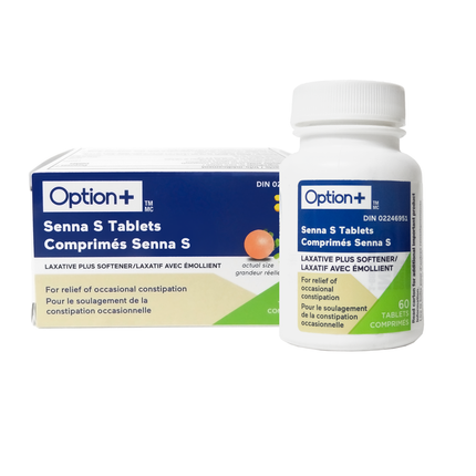 Option+ Senna S Laxatif Plus Adoucisseur | 60 comprimés