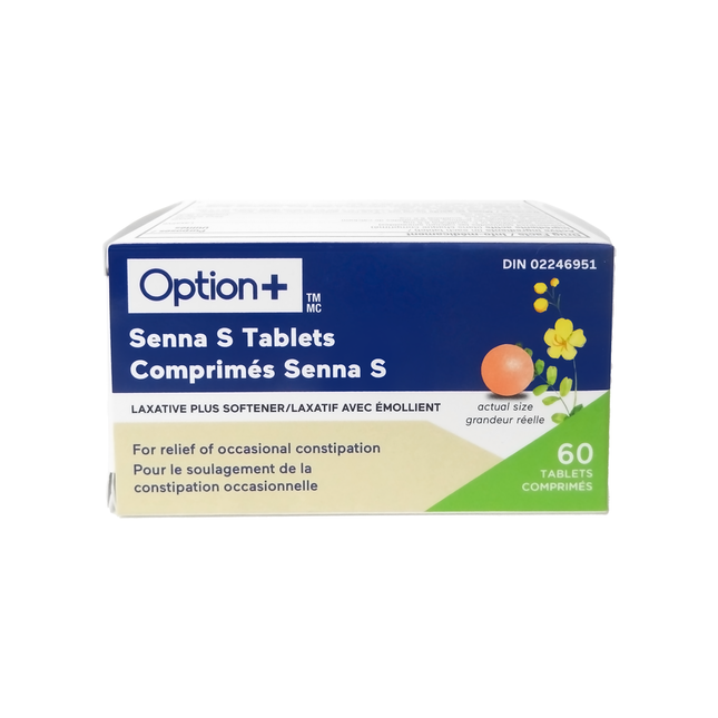 Option+ - Senna S Laxative Plus Softener | 60 Tablets