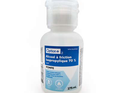 Option+ Isopropyl Rubbing Alcohol with Pump | 175 mL