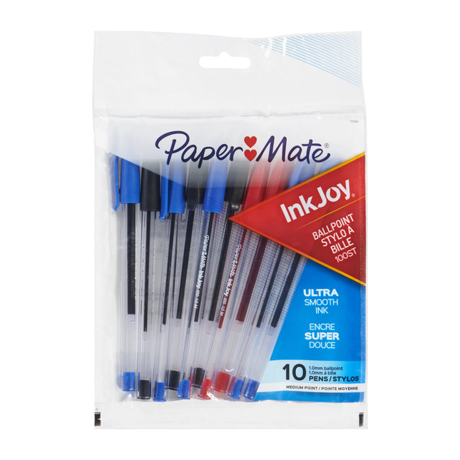 PAPERMATE INKJOY 10 STYLOS COULEURS ASSORTIES