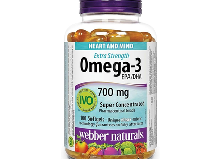 Webber Naturals - Omega-3 Extra Strength 700 mg | 100 Clear Enteric Softgels