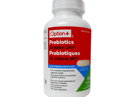Option+ Probiotics 10B Extra Strength | 60 Capsules