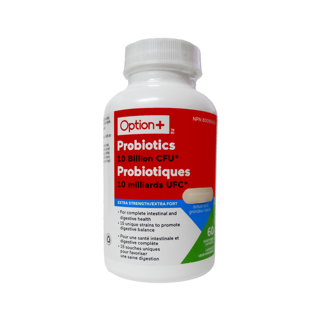 Option+ - Probiotics 10B Extra Strength | 60 Vegetarian Capsules