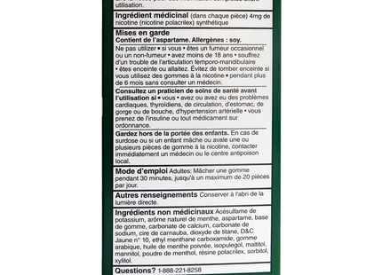 Option+ Gomme à la nicotine 4 mg, saveur menthe ultra rafraîchissante | 105 pièces