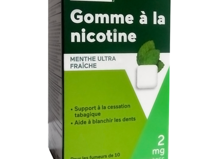 Option+ Gomme à la nicotine 2 mg, saveur menthe ultra fraîche | 105 pièces