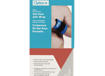 Option+ Hot or Cold Gel Pack with Wrap | 1 Small Gel Pack