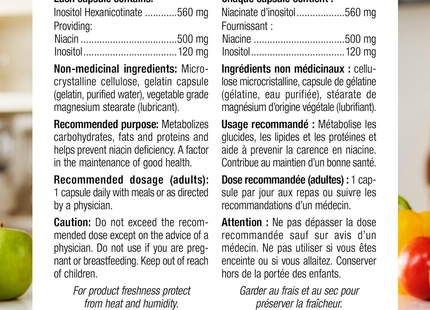 Webber Naturals - Niacin 500 mg No Flush | 90 Capsules