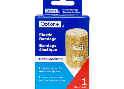 Option+ Elastic Bandage, Medium 7.6 cm x 4.6 m | 1 Bandage