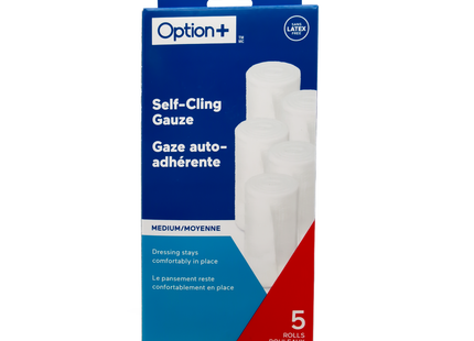 Option+ Medium Self Cling Gauze | 5 Rolls