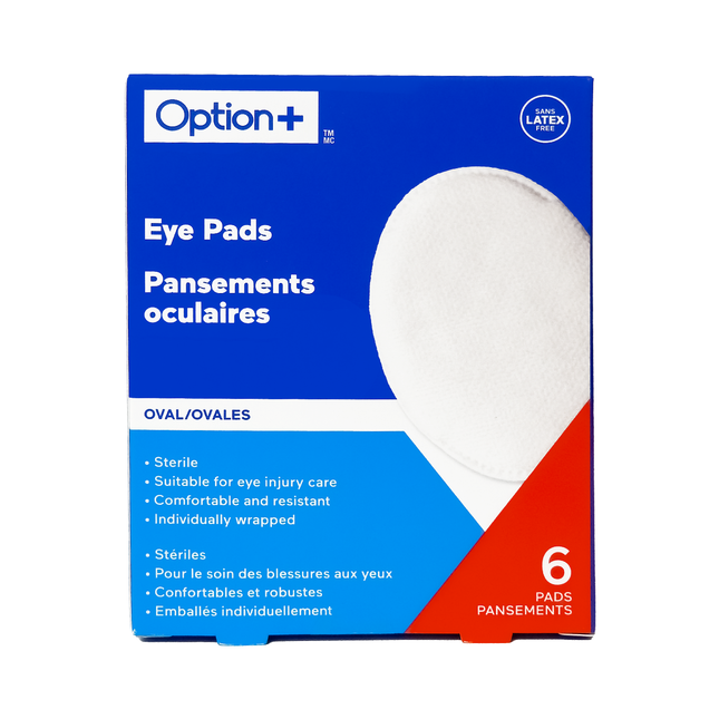 Option+ Coussinets pour les yeux ovales 8 cm x 6 cm | 6 coussinets