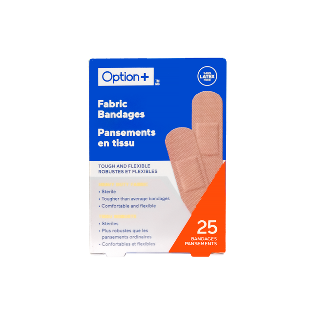 Option+ Pansements en tissu | 25 pansements