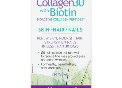 Webber Naturals - Collagen 30 with Biotin for Skin, Hair & Nails | 120 Tablets