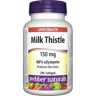 Webber Naturals Milk Thistle Capsules 150 mg | 240 Softgels