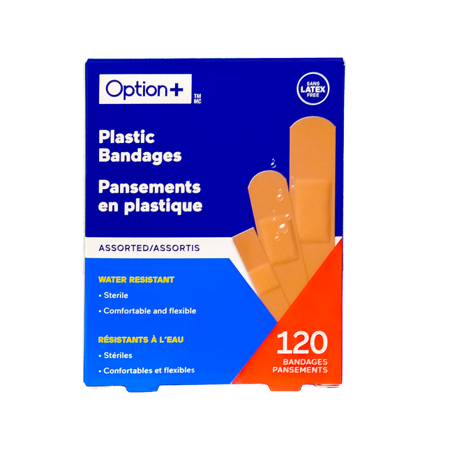 Option + Pansements Plastiques | 120 Pansements