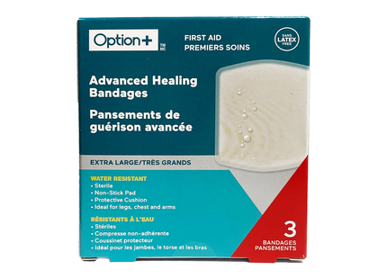 Option+ Advanced Healing Bandages, Extra Large | 3 Bandages