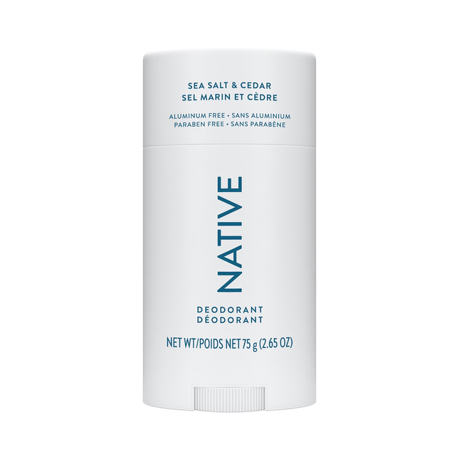 NATIVE - Aluminum Free Deodorant, Sea Salt & Cedar | 75 g