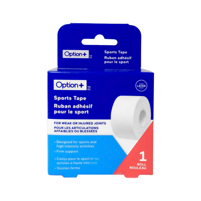 Option+ - Ruban adhésif de sport 3,8 cm x 13,7 m | 1 rouleau