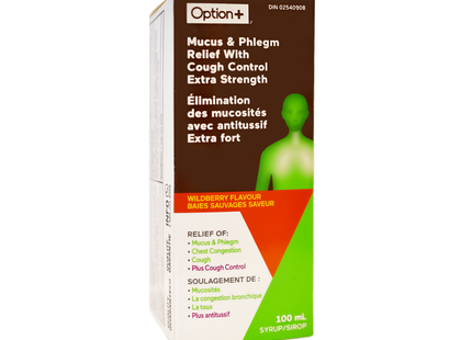 Option+ Mucus & Phlegm Relief Syrup Extra Strength | 100 mL
