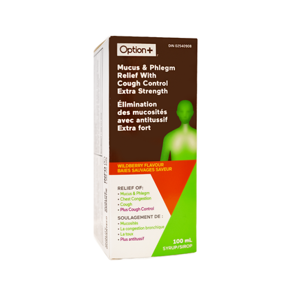 Sirop extra fort Option+ pour soulager le mucus et les glaires | 100 ml