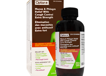 Option+ Mucus & Phlegm Relief Syrup Extra Strength | 100 mL