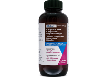 Option+ Cough & Chest Congestion Regular Strength Syrup | 100 mL