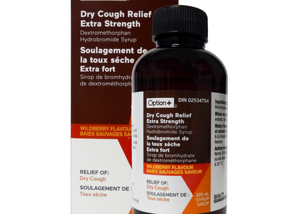 Option+ - Exrta Strength Dry Cough Relief - Wildberry Flavour | 100 mL