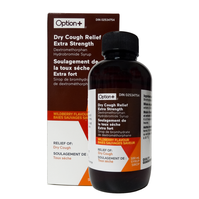 Option+ - Exrta Strength Dry Cough Relief - Wildberry Flavour | 100 mL