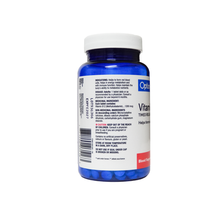 Option+ Vitamine B12 à libération prolongée 1200 mcg | 80 comprimés