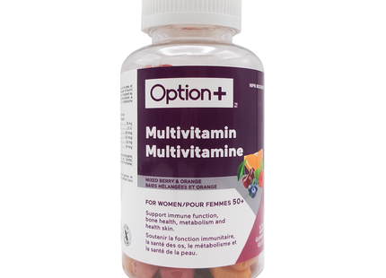 Option+ Multivitamin Gummies for Women 50+, Mixed Berry & Orange | 120 Gummies