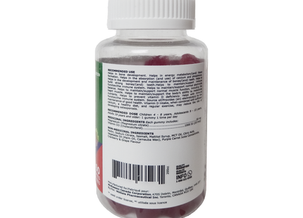 Option+ - Magnesium Citrate + D3 - Cranberry & Grape Flavour | 60 Gummies