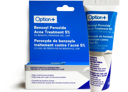 Option+ Gel de peroxyde de benzoyle à 5 % | 28 g