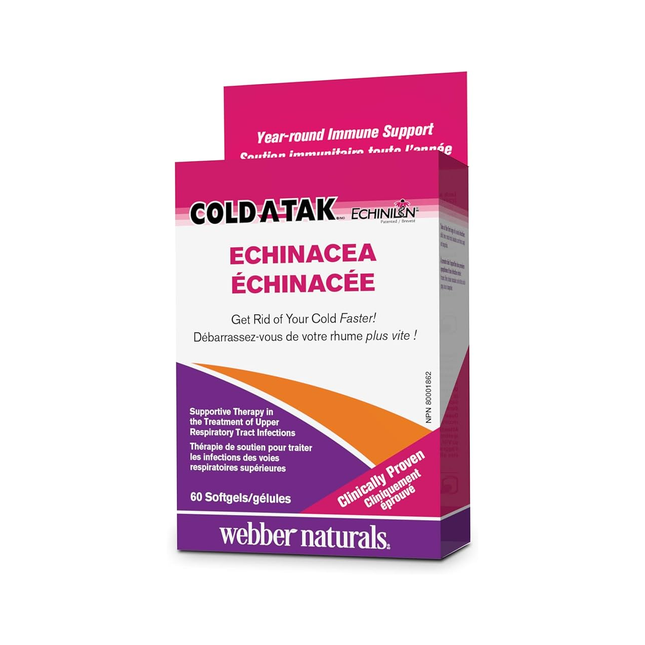 Webber Naturals Échinacée Cold-A-Tak | 60 gélules